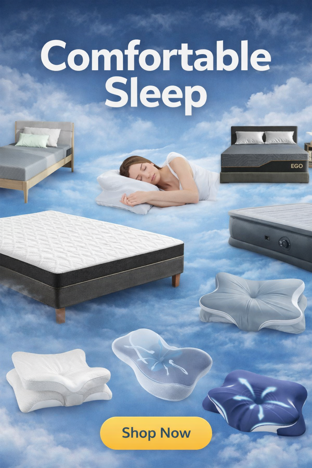 💤 Comfortable Sleep-Pillows, Mattress & Sleep essentials  💤