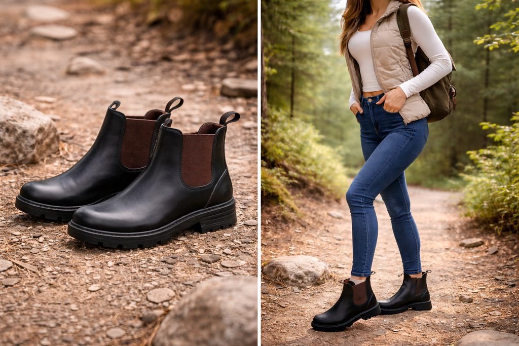 Cestfini Outdoor Chelsea Hiking Boots (Black)
