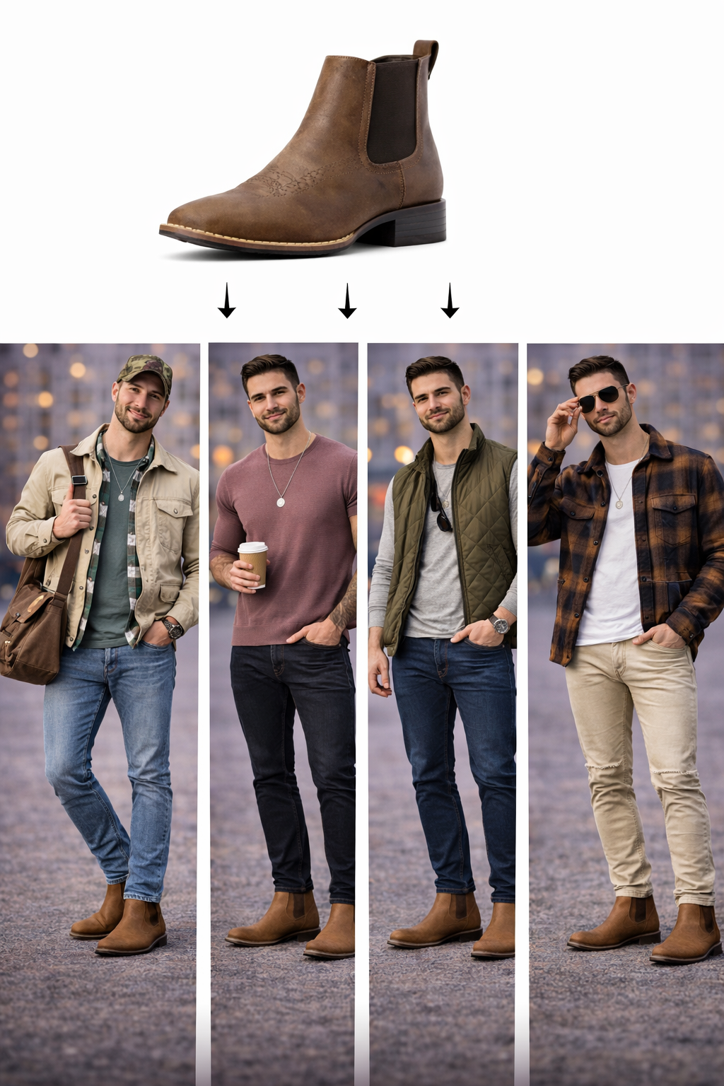 Ariat Mens Booker Ultra Square Toe Chelsea Boots