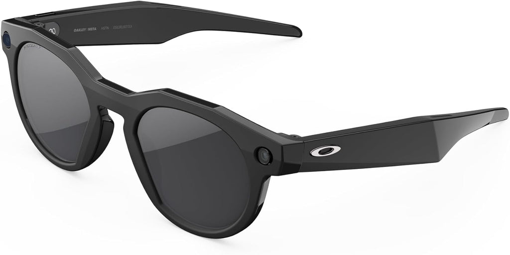 Oakley Meta HSTN, Black | Smart AI Glasses for Men, Women — Performance for Sports, Athletes — Camera, Audio, Video — 8 Hour Battery — 3K HD Resolution — Prizm™ Polarized Lenses