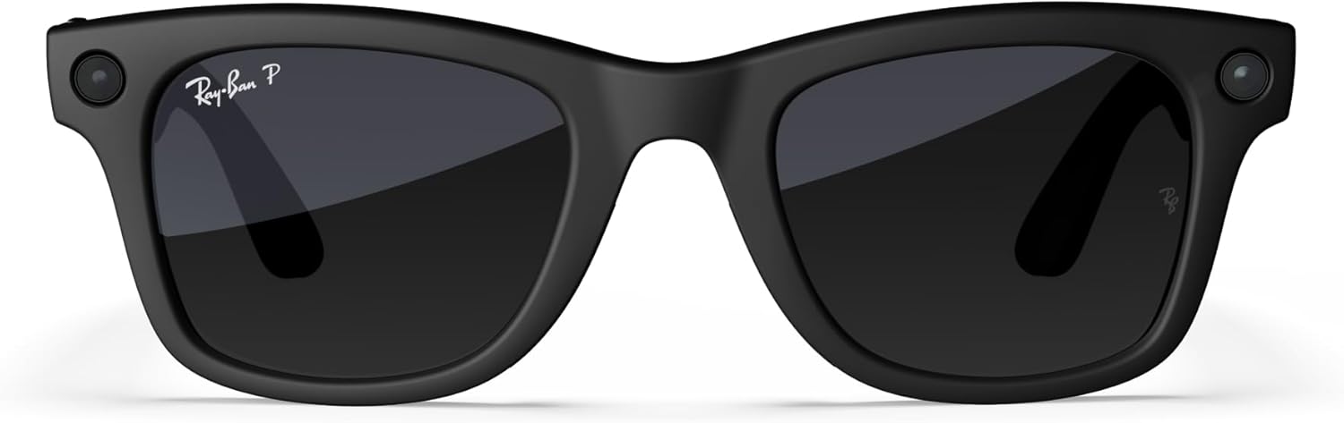 Ray-Ban Meta Glasses, Wayfarer - Matte Black/Polarized Gradient Graphite