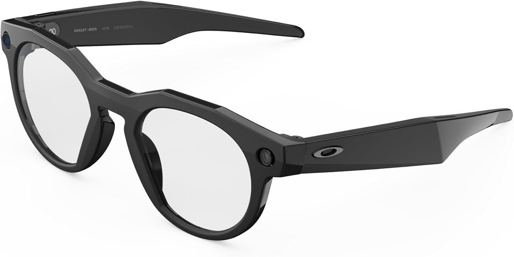 Oakley Meta HSTN, Black | Smart AI Glasses for Men, Women — Performance for Sports, Athletes — Camera, Audio, Video — 8 Hour Battery — 3K HD Resolution — Clear Lenses
