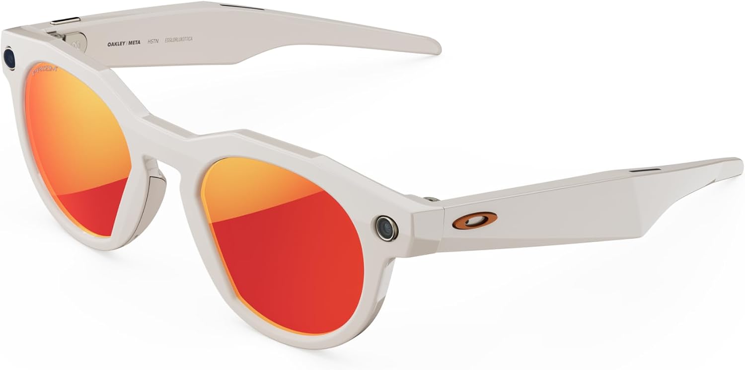 Oakley Meta, Warm Grey Frame | Prizm Ruby Lenses | Smart AI Glasses for Men, Women — Performance for Sports, Athletes — Camera, Audio, Video — 8 Hour Battery — 3K HD Resolution — Prizm™ Polarized Transitions® Lenses