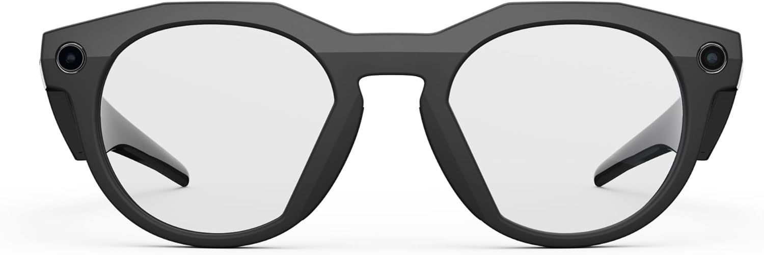 Oakley Meta HSTN, Black | Smart AI Glasses for Men, Women — Performance for Sports, Athletes — Camera, Audio, Video — 8 Hour Battery — 3K HD Resolution — Clear Lenses