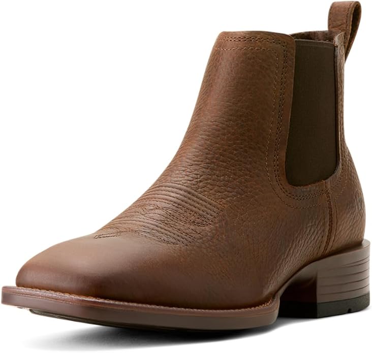 Ariat Mens Booker Ultra Square Toe Chelsea Boots - Brown Oiled Rowdy