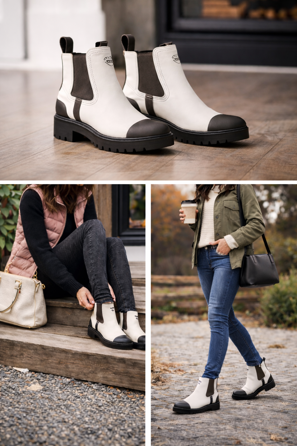ARIAT Women's Wexford Lug Milton Menasco Boot - Colour: Black/Bright White