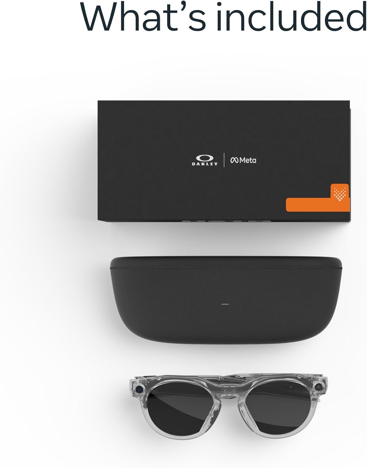 Oakley Meta HSTN, Clear | Smart AI Glasses for Men, Women — Performance for Sports, Athletes — Camera, Audio, Video — 8 Hour Battery — 3K HD Resolution — Clear to Grey Transitions® Lenses