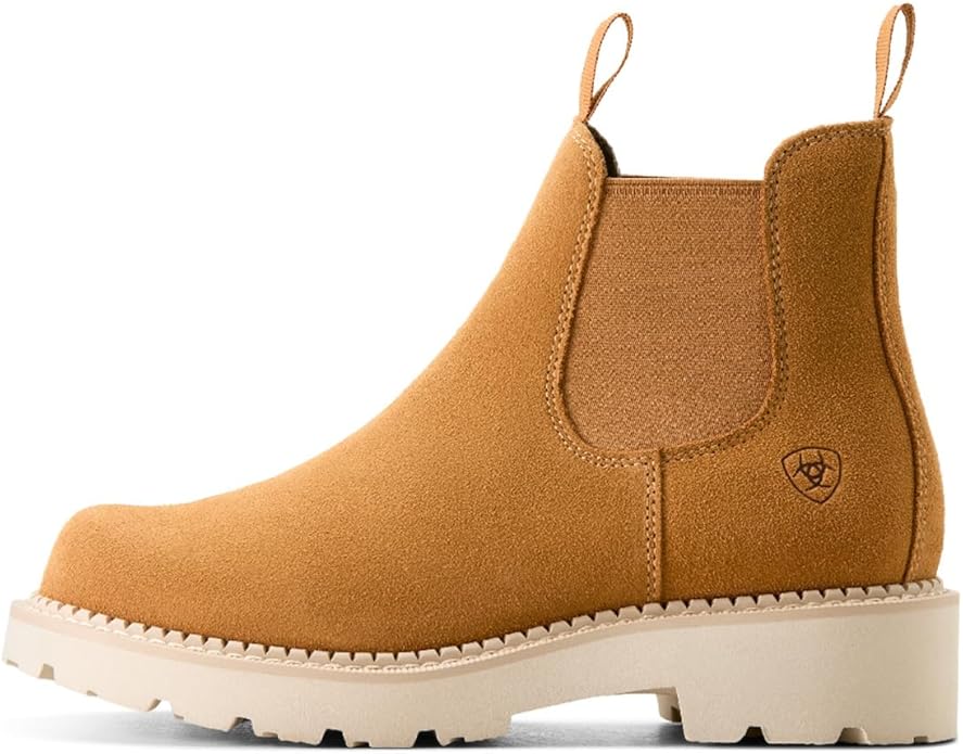 ARIAT womens Fatbaby Chelsea Western Boot (Wheat Suede)