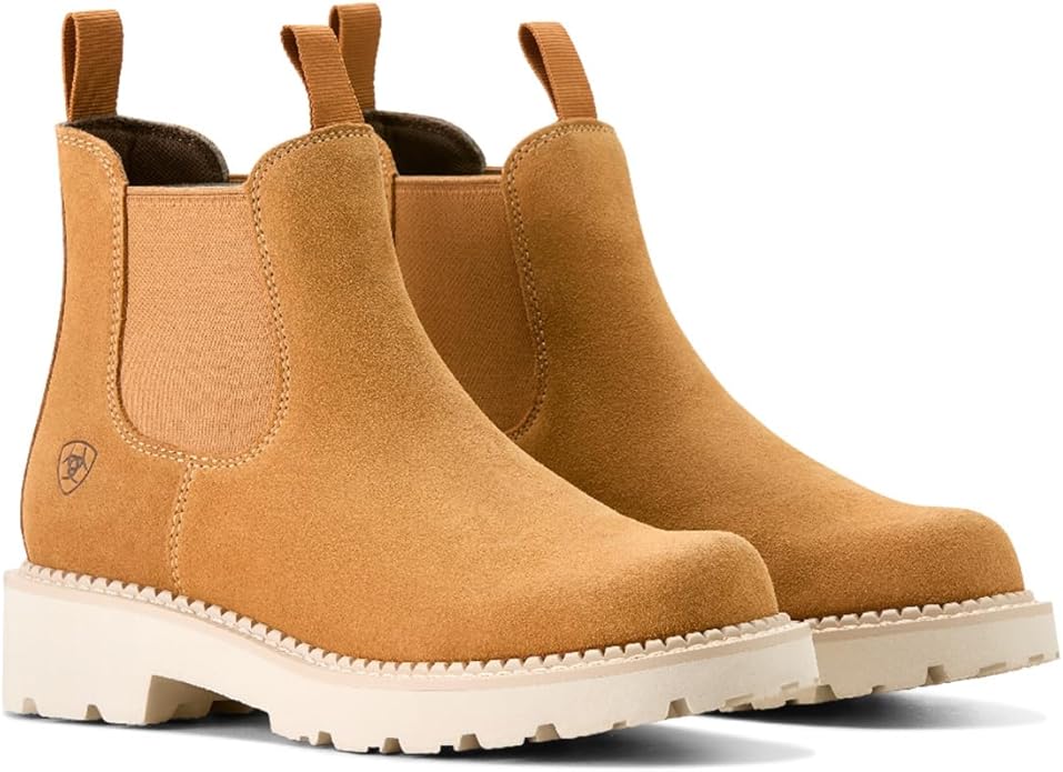 ARIAT womens Fatbaby Chelsea Western Boot (Wheat Suede)