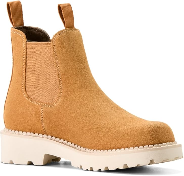 ARIAT womens Fatbaby Chelsea Western Boot (Wheat Suede)