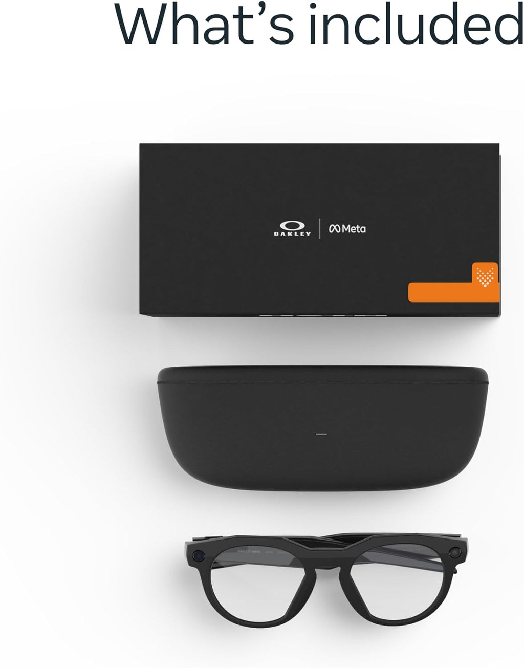 Oakley Meta HSTN, Black | Smart AI Glasses for Men, Women — Performance for Sports, Athletes — Camera, Audio, Video — 8 Hour Battery — 3K HD Resolution — Clear Lenses