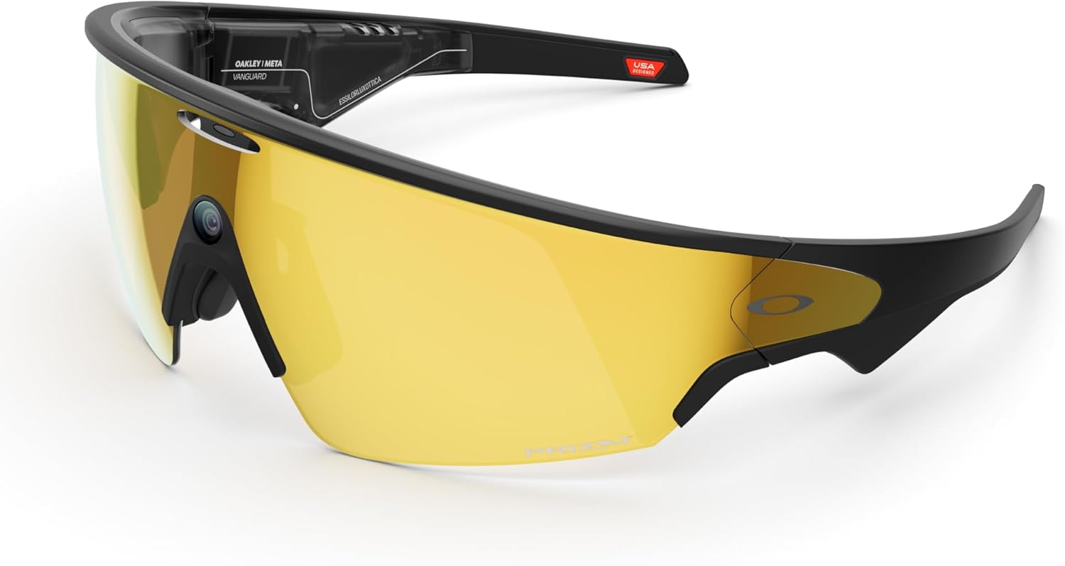 Oakley | Meta Vanguard with Meta AI, Audio, Photo, Video Compatibility - Black, Prizm™ 24K
