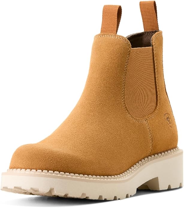 ARIAT womens Fatbaby Chelsea Western Boot (Wheat Suede)