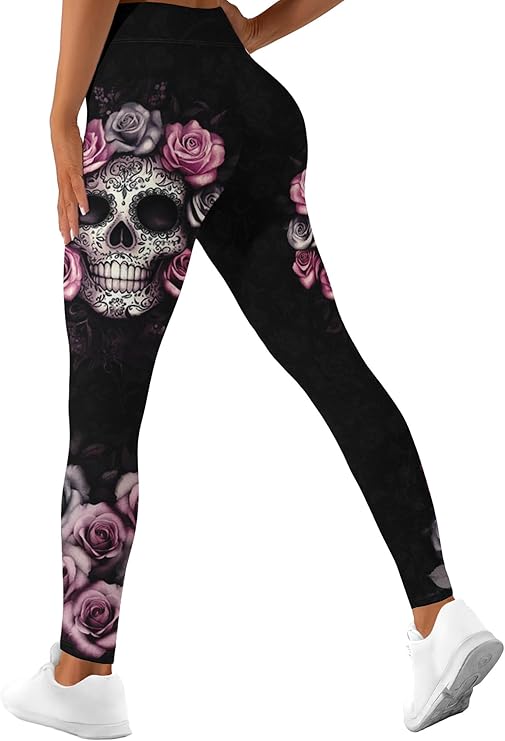 HIVICHI Printed Leggings (Skull & Rose)