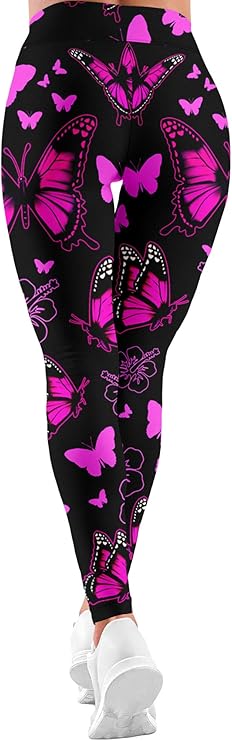 HIVICHI Printed Leggings (Purple Butterfly)
