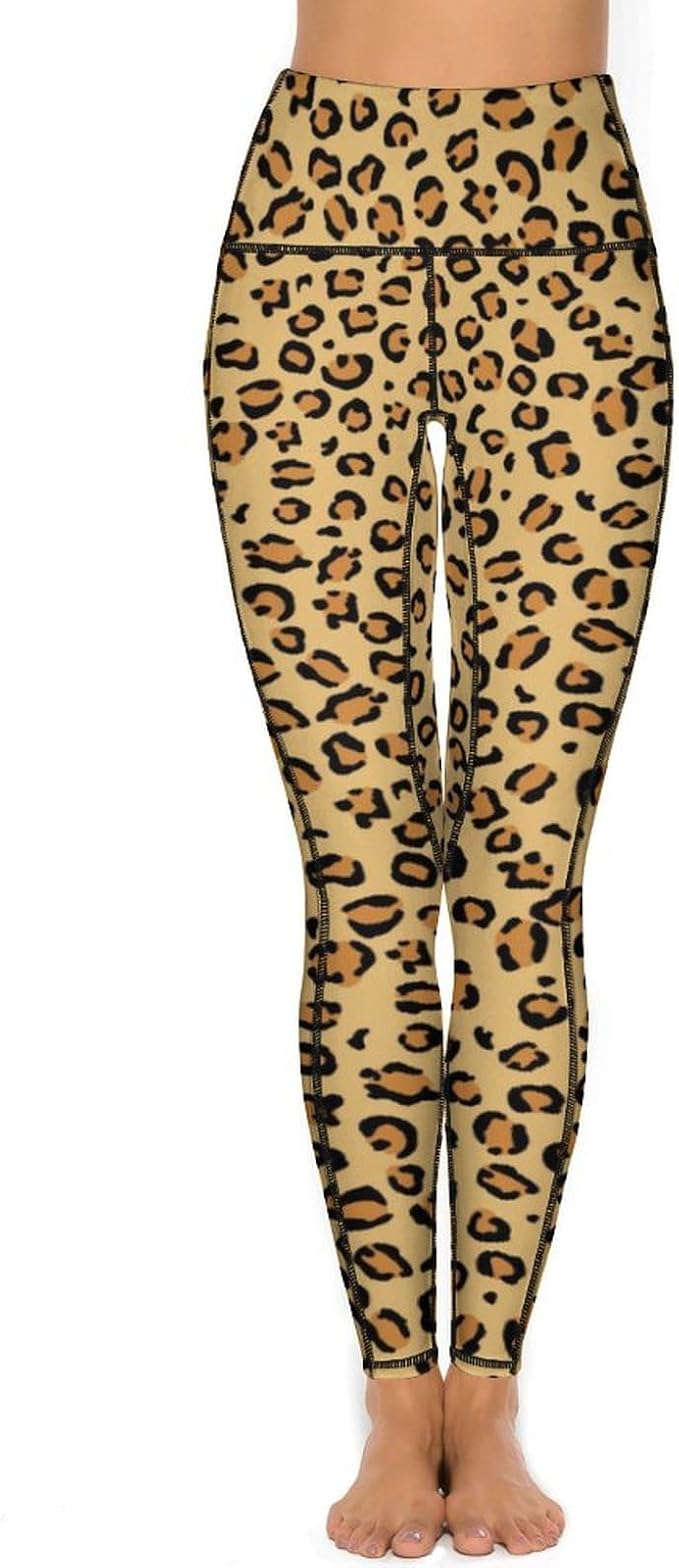 Droeyroest - High Waisted Workout Leggings for Women (Animal Leopard Print)