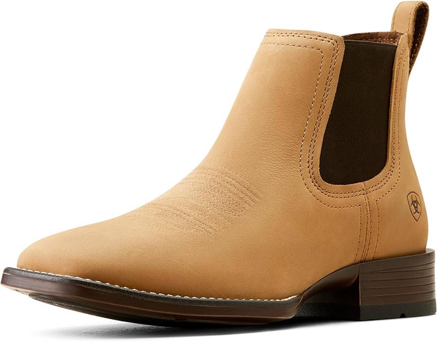 Ariat Mens Booker Ultra Square Toe Chelsea Boots - Almond Brown