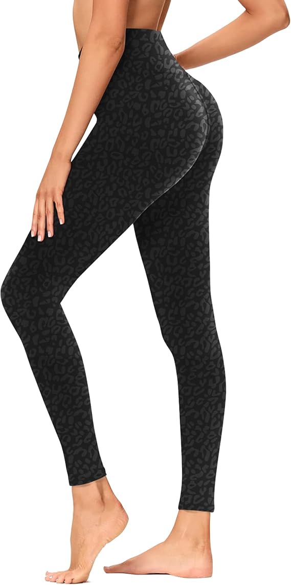 GAYHAY - High Waisted Leggings for Women (Black Leopard)