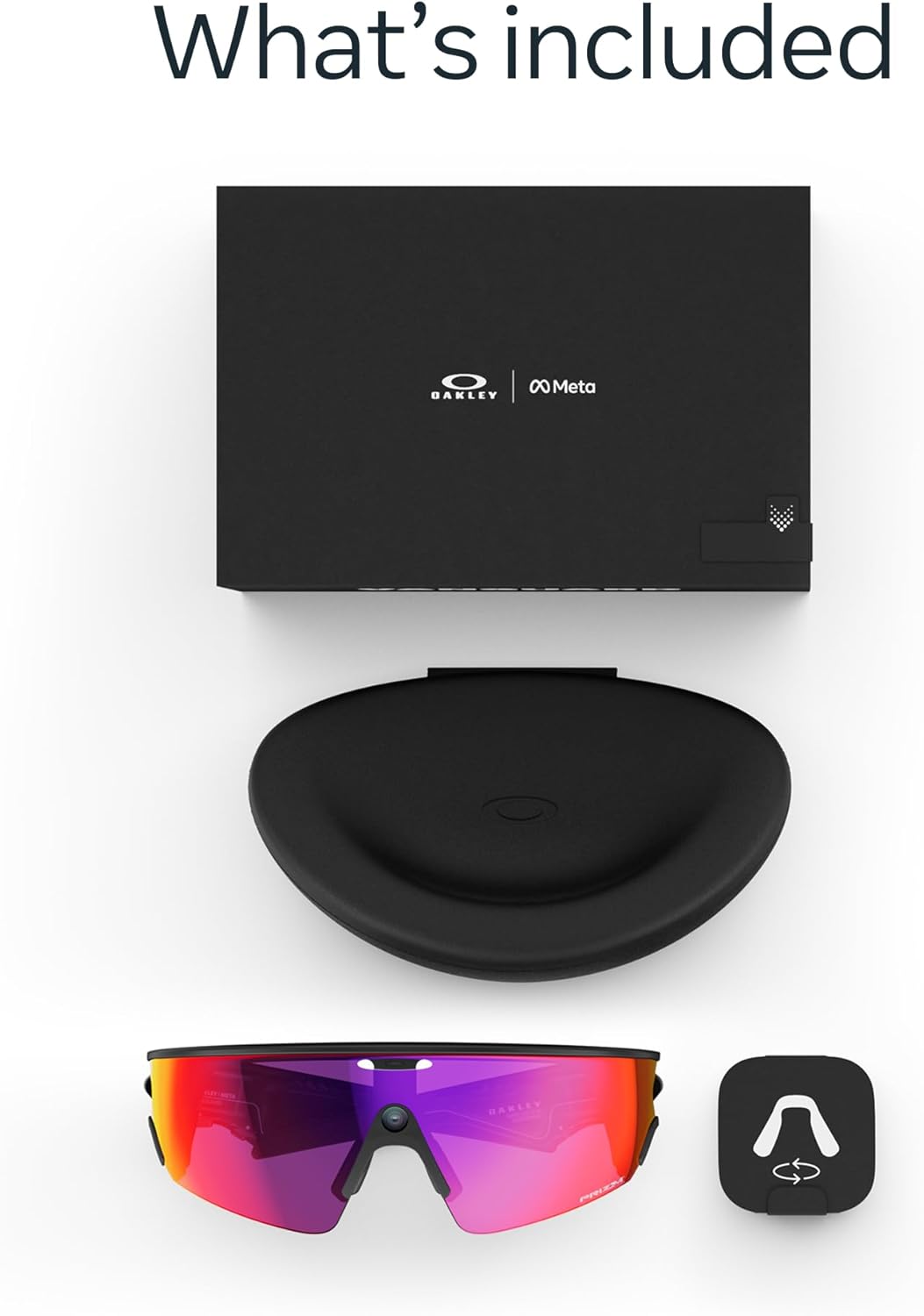 Oakley | Meta Vanguard with Meta AI, Audio, Photo, Video Compatibility - Black, Prizm™ Road