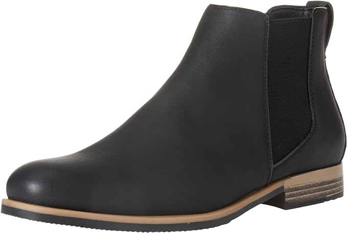 Amazon Essentials Men's Slip On Chelsea Ankle Boot - Black Faux Leather