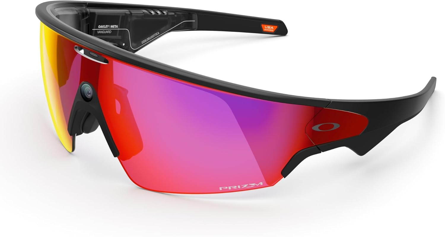 Oakley | Meta Vanguard with Meta AI, Audio, Photo, Video Compatibility - Black, Prizm™ Road