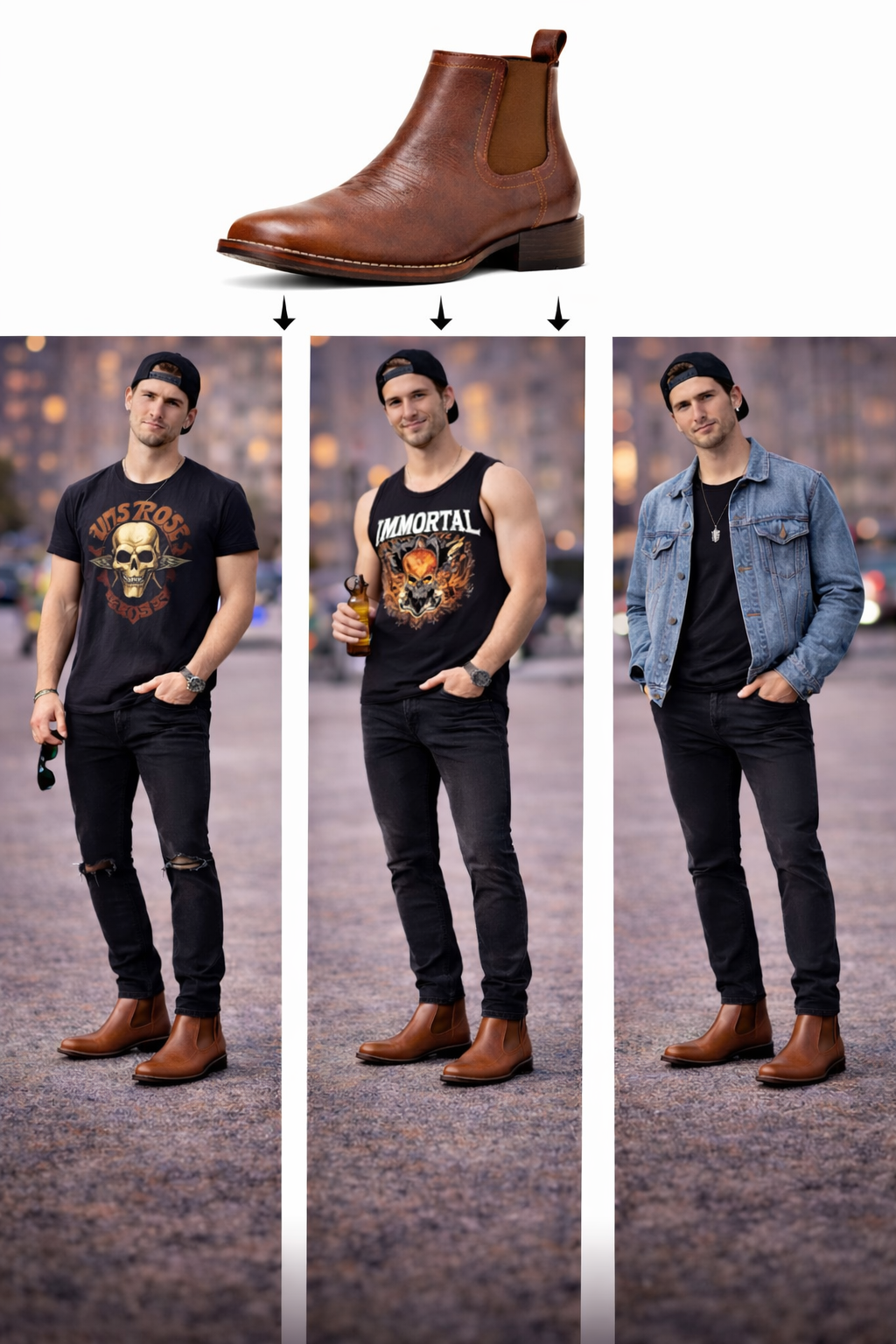 Ariat Mens Booker Ultra Square Toe Chelsea Boots - Royal Brown