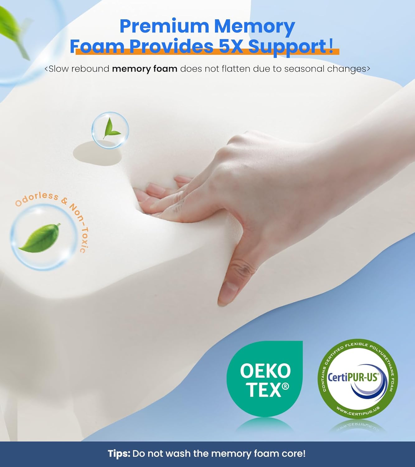 CozyPlayer - Ultra Pain Relief Cooling Pillow for Neck Support