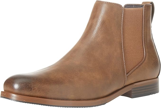Amazon Essentials Men's Slip On Chelsea Ankle Boot - Chestnut Brown