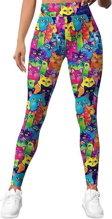 HIVICHI Printed Leggings (Kitty Cats)