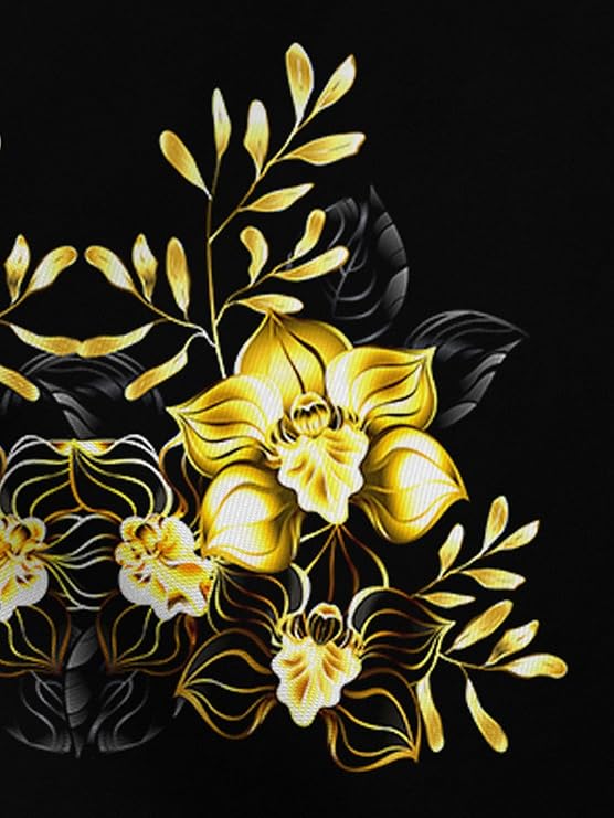 HIVICHI Printed Leggings (Yellow Flower)