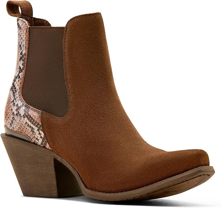 Ariat Women's Western Snake Print Boot by Ariat (Desert Snake Print/Coffee Suede)
