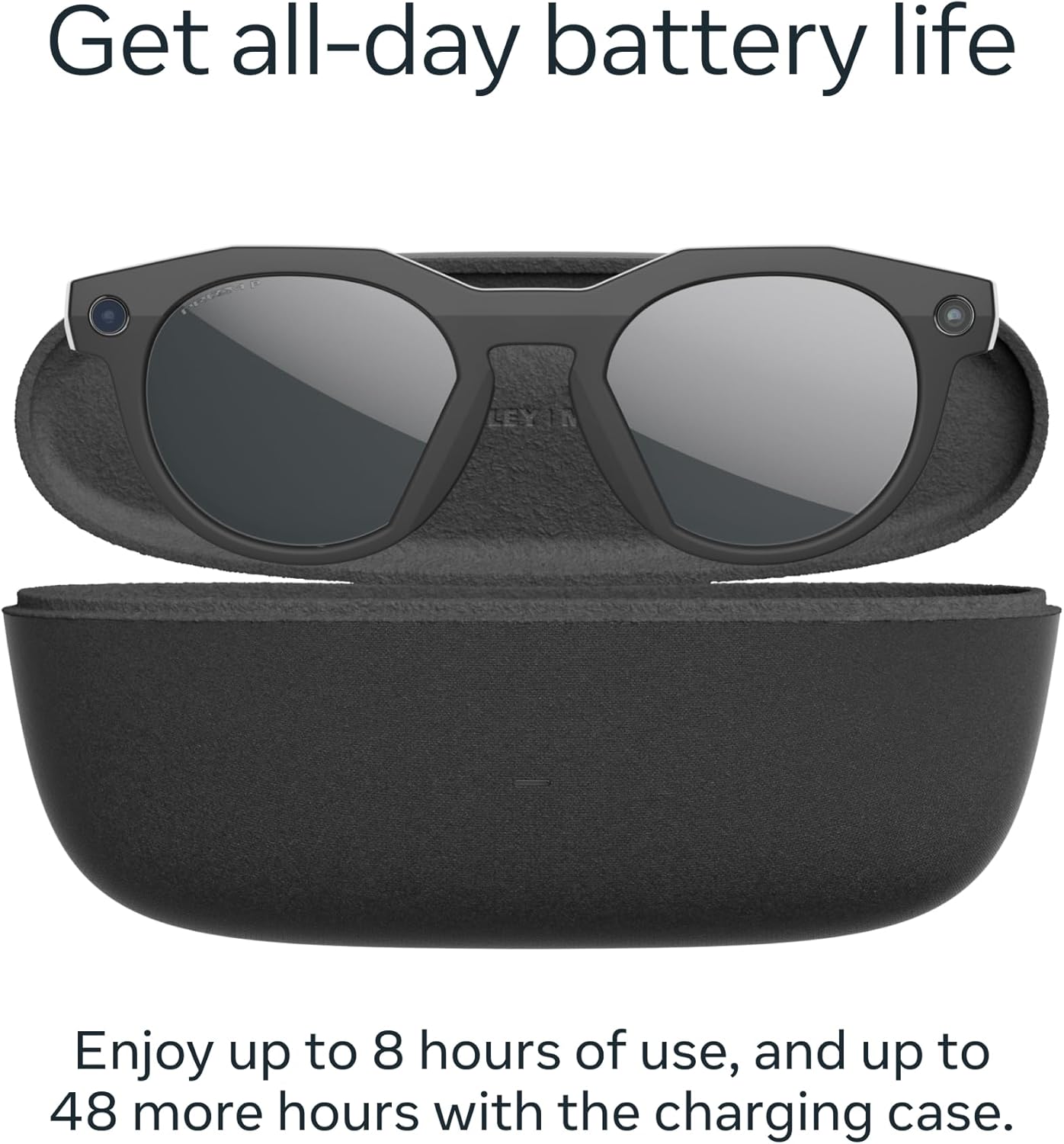 Oakley Meta HSTN, Black | Smart AI Glasses for Men, Women — Performance for Sports, Athletes — Camera, Audio, Video — 8 Hour Battery — 3K HD Resolution — Prizm™ Polarized Lenses