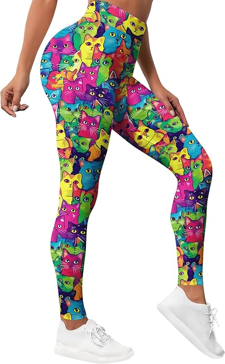 HIVICHI Printed Leggings (Kitty Cats)