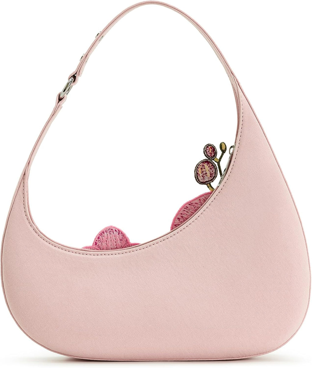 JW PEI Women's Harlee Orchid Embroidered Shoulder Bag - Pink