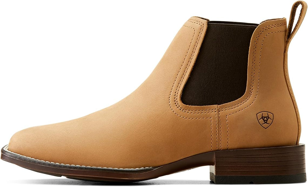Ariat Mens Booker Ultra Square Toe Chelsea Boots - Almond Brown