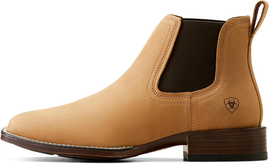 Ariat Mens Booker Ultra Square Toe Chelsea Boots - Almond Brown