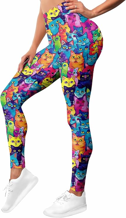 HIVICHI Printed Leggings (Kitty Cats)