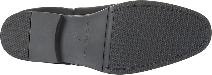 Amazon Essentials Men's Slip On Chelsea Ankle Boot - Black Faux Leather