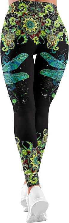 HIVICHI Printed Leggings (Dragonfly Hibiscus)