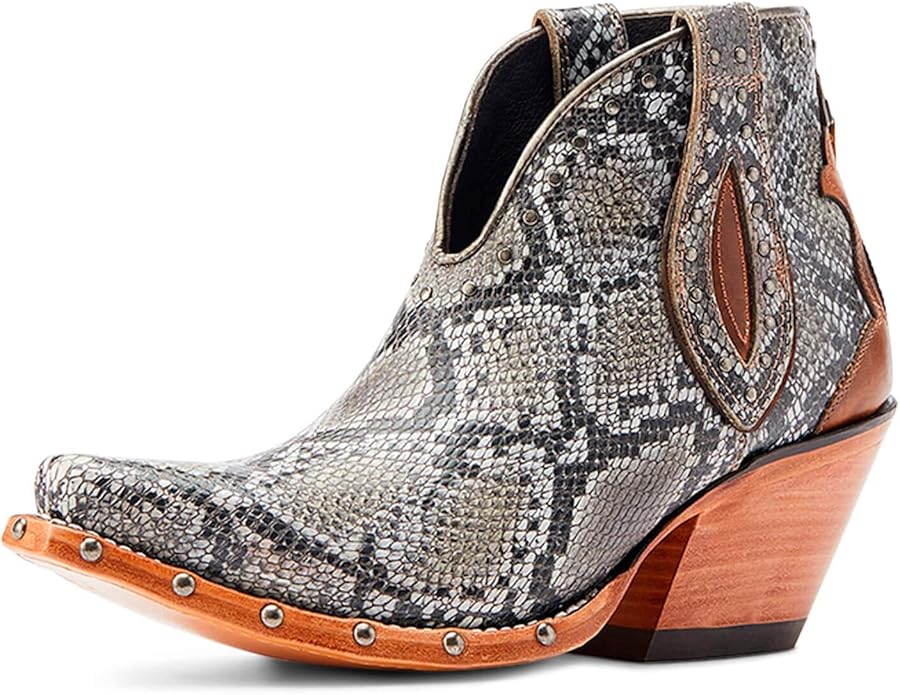 ARIAT womens Greeley Western Boot (Natural Snake)