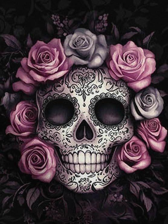 HIVICHI Printed Leggings (Skull & Rose)