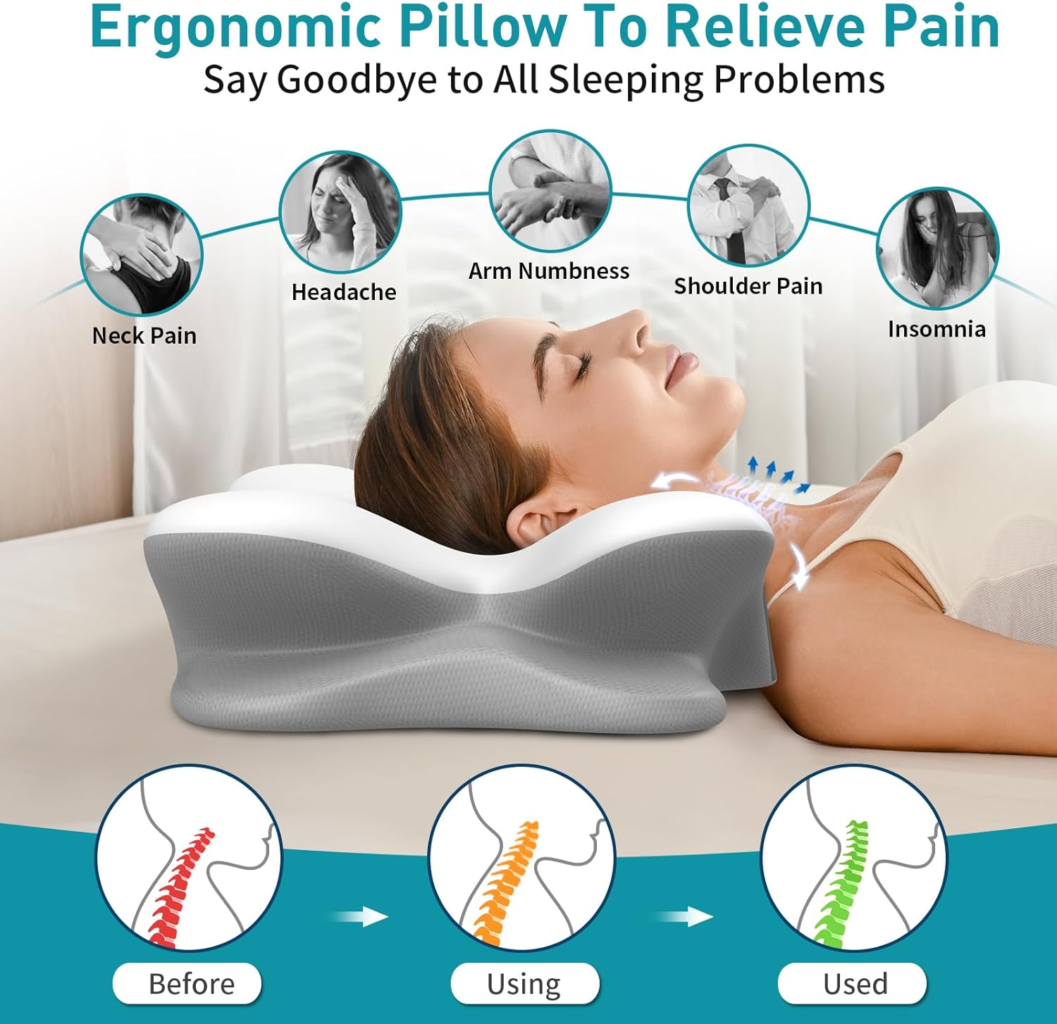 Besyodo -Cervical Pillow for Neck Pain Relief