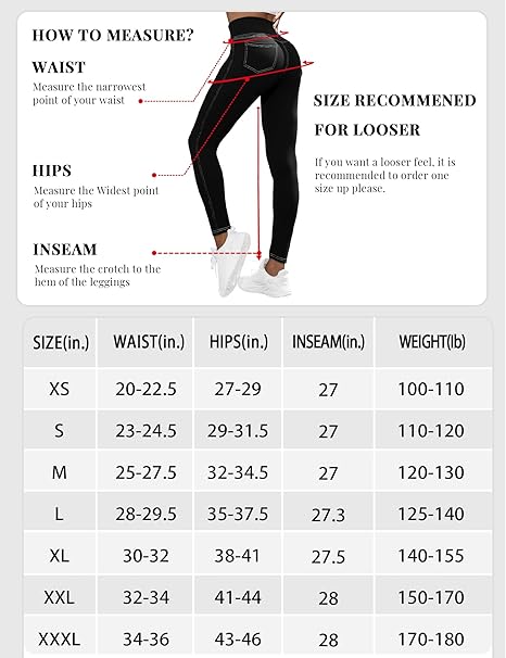 VOOVEEYA Curvy Womens Leggings, High Waisted Yoga Pants with Back Pockets(Black)