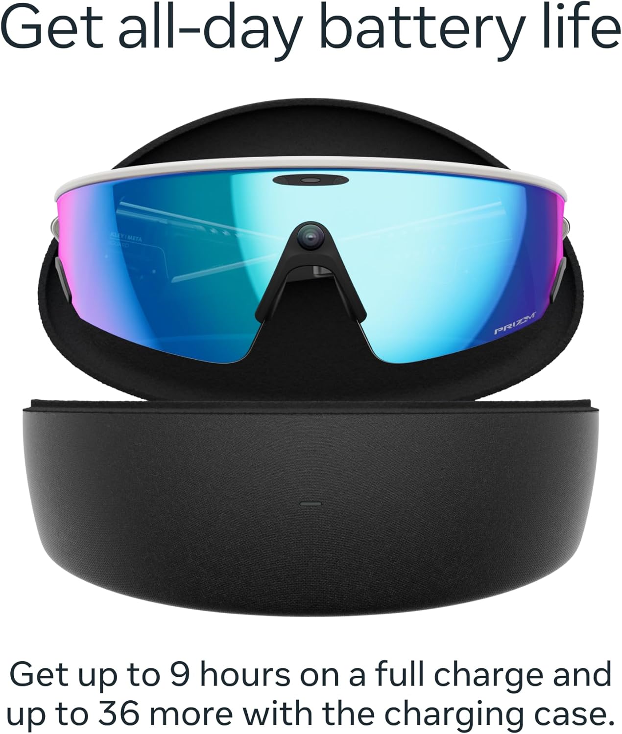Oakley | Meta Vanguard with Meta AI, Audio, Photo, Video Compatibility - Black, Prizm™ Road