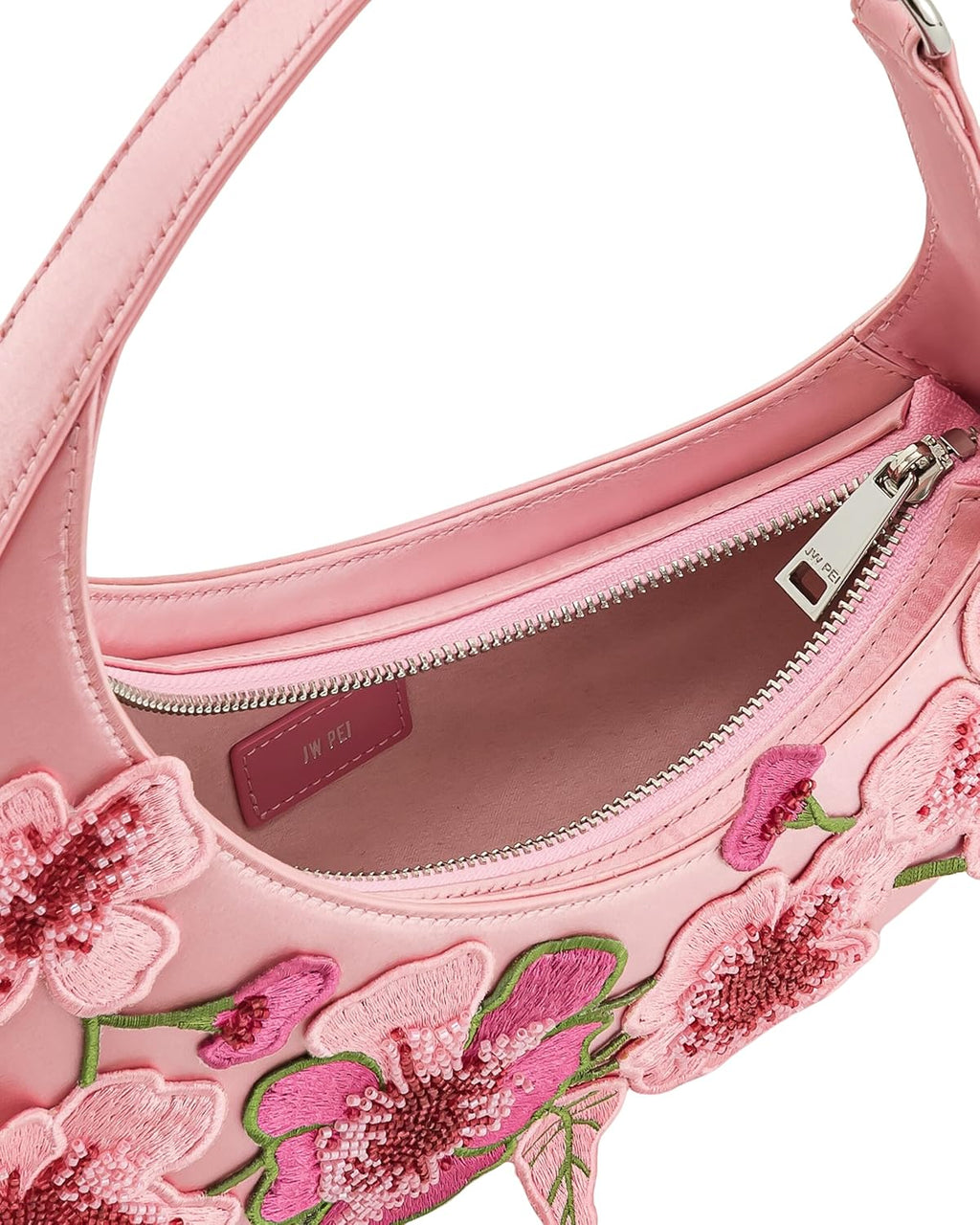 JW PEI Women's Harlee Orchid Embroidered Shoulder Bag - Pink