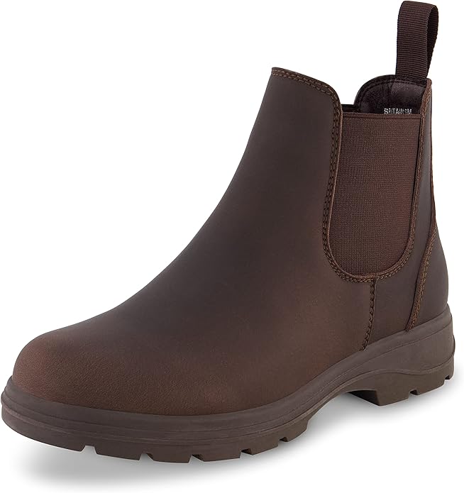 CUSHIONAIRE Women's Britain Chelsea Boots (Espresso Brown)