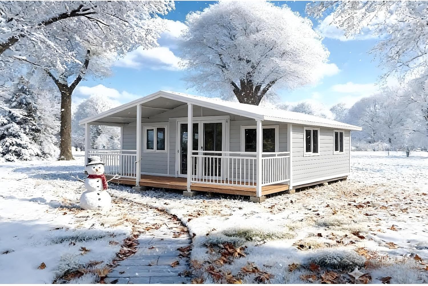 Mobile Home Expandable Prefab House for Backyard Retreat Living Area Work Studio Comfortable Extended Stay and Versatile Functionality