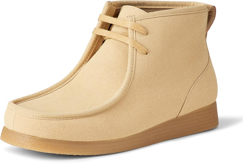 Amazon Essentials Men's Chukka Moc Toe Boots - Sand Faux Suede