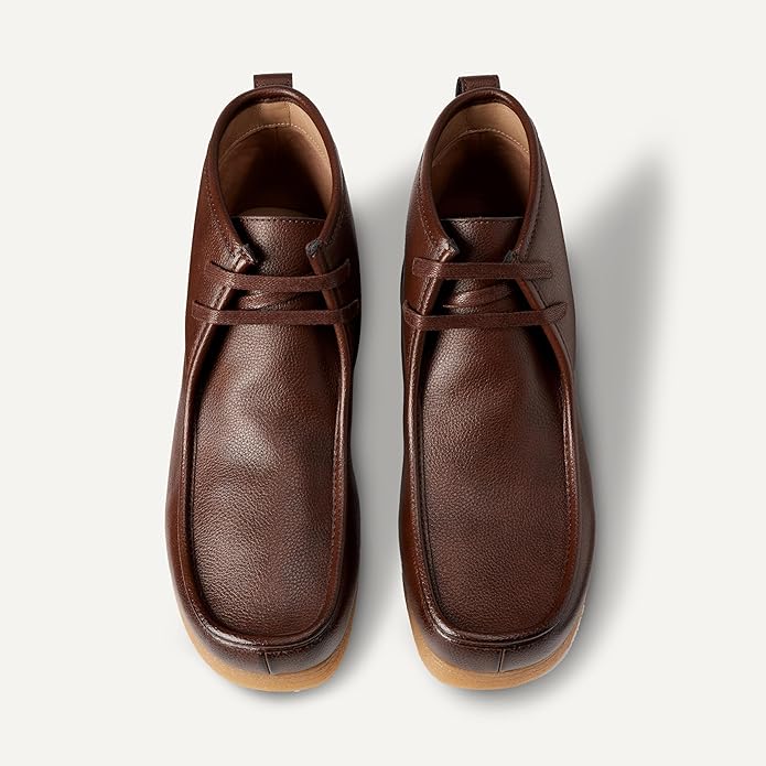 Amazon Essentials Men's Chukka Moc Toe Boots - Dark Brown