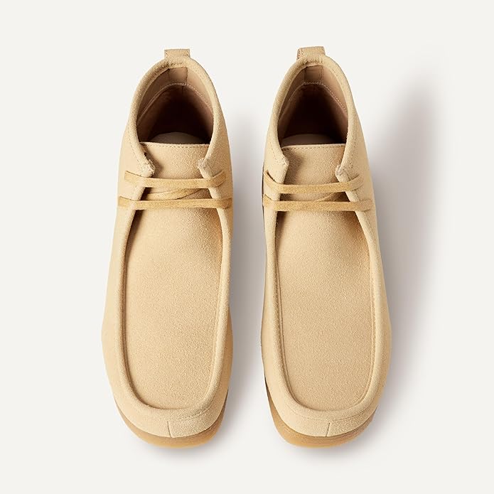 Amazon Essentials Men's Chukka Moc Toe Boots - Sand Faux Suede